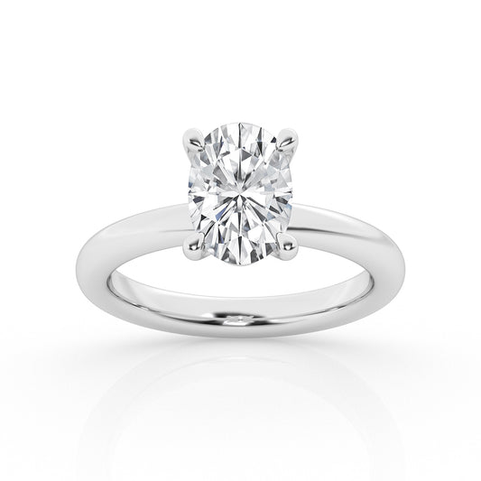 Lab Grown Oval Cut Solitaire Ring