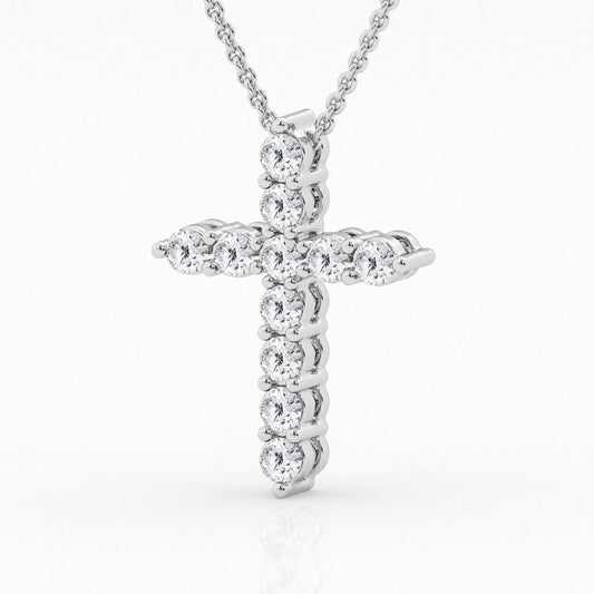Lab Grown Cross Pendant Necklace