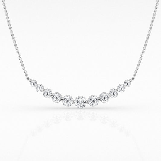 Lab Grown Smile Pendant Necklace