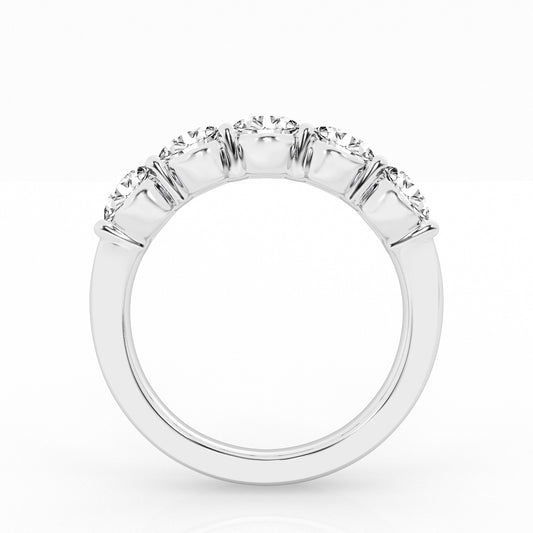 Lab Grown Oval Cut 5 Stone Engagement Ring