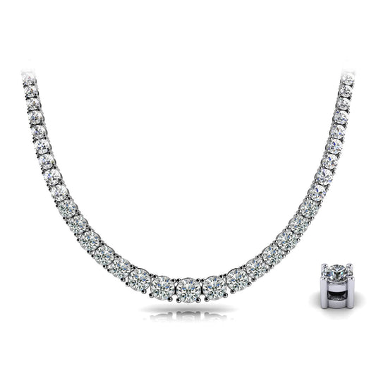 Classic Graduated Strand Of Diamonds