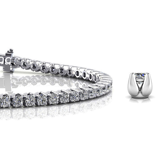 Enchanted Tulip Diamond Tennis Bracelet