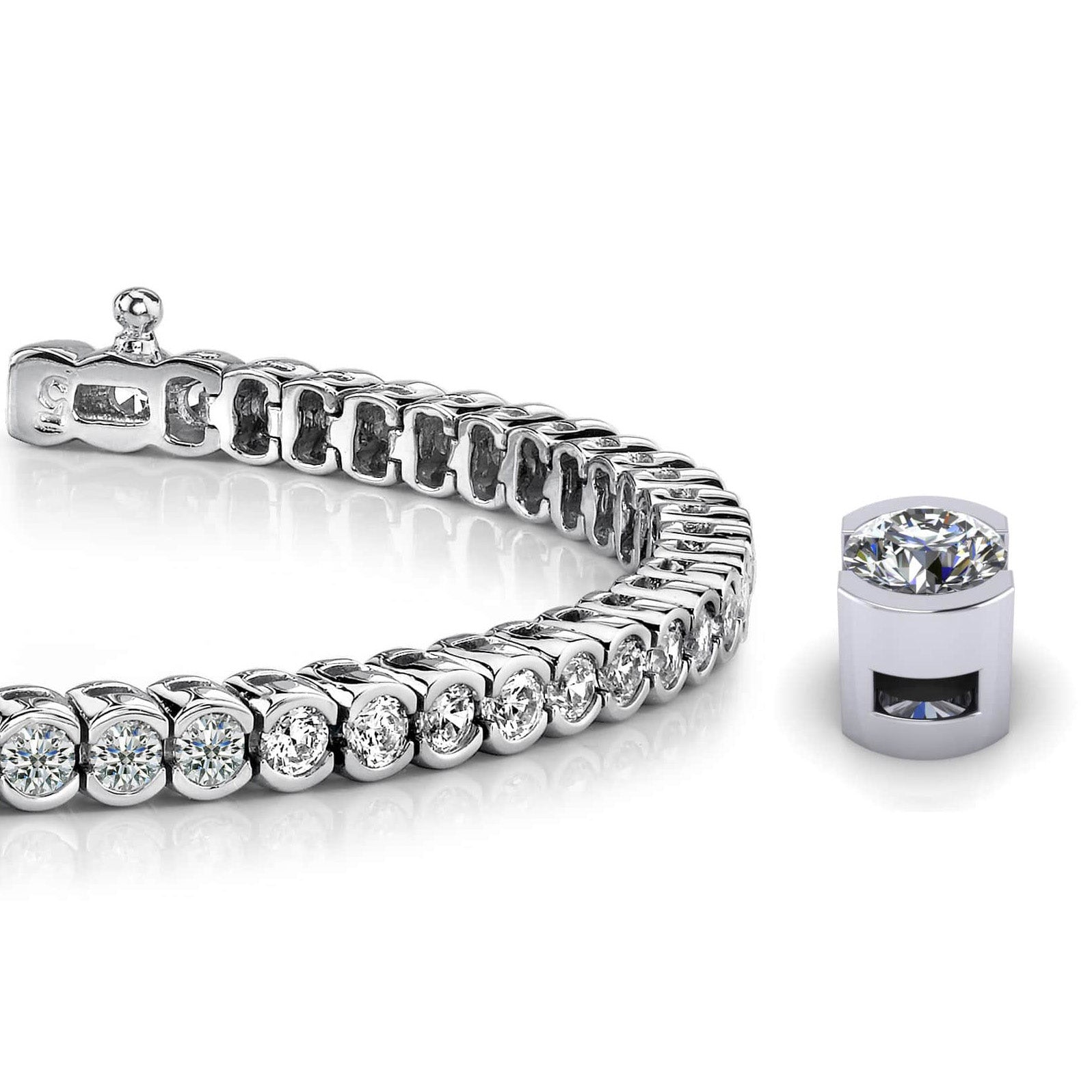 Half Bezel Confidence Tennis Bracelet