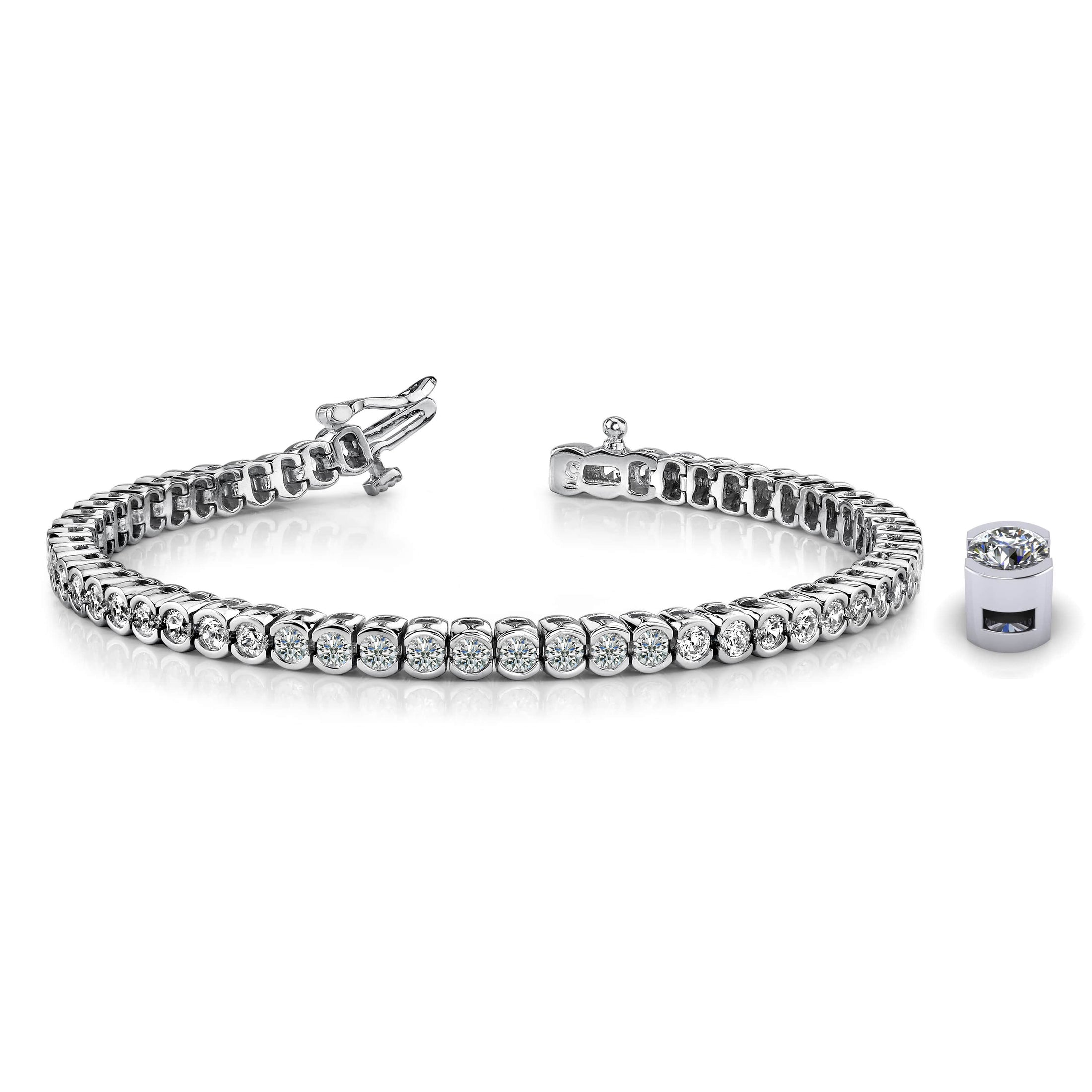 Half Bezel Confidence Tennis Bracelet