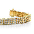 Load image into Gallery viewer, Classic Three Row Diamond Bracelet
