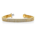 Load image into Gallery viewer, Classic Three Row Diamond Bracelet
