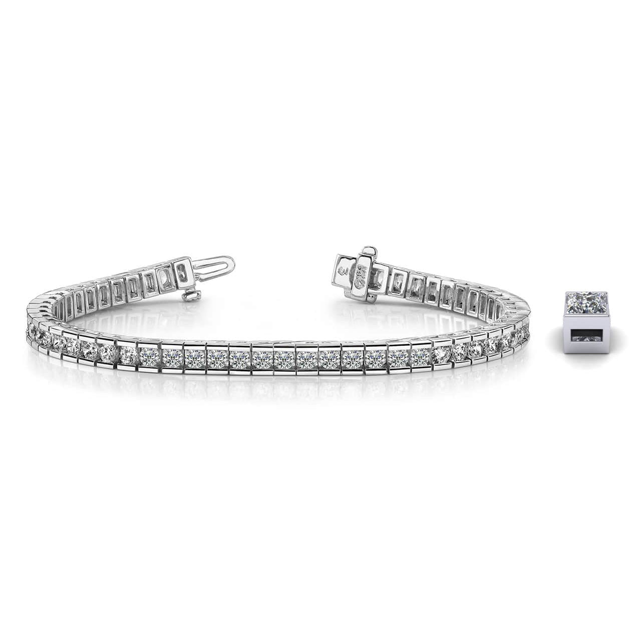 Classic Diamond Box Tennis Bracelet