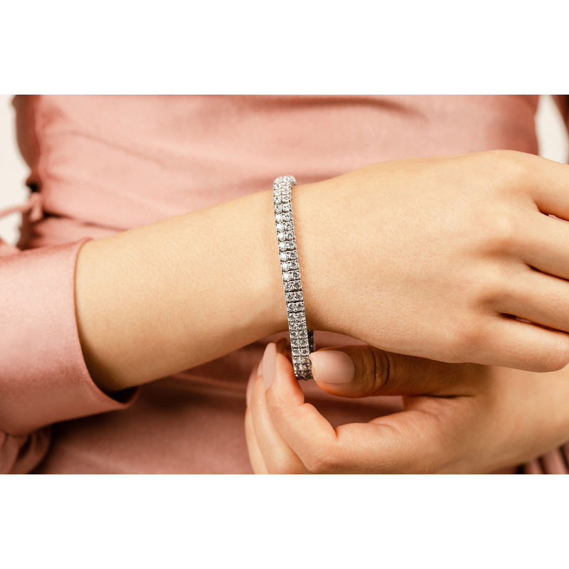 Timeless Two Row Diamond Tennis Bracelet