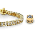 Load image into Gallery viewer, Pillow Bezel Set Diamond Tennis Bracelet
