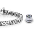 Load image into Gallery viewer, Pillow Bezel Set Diamond Tennis Bracelet
