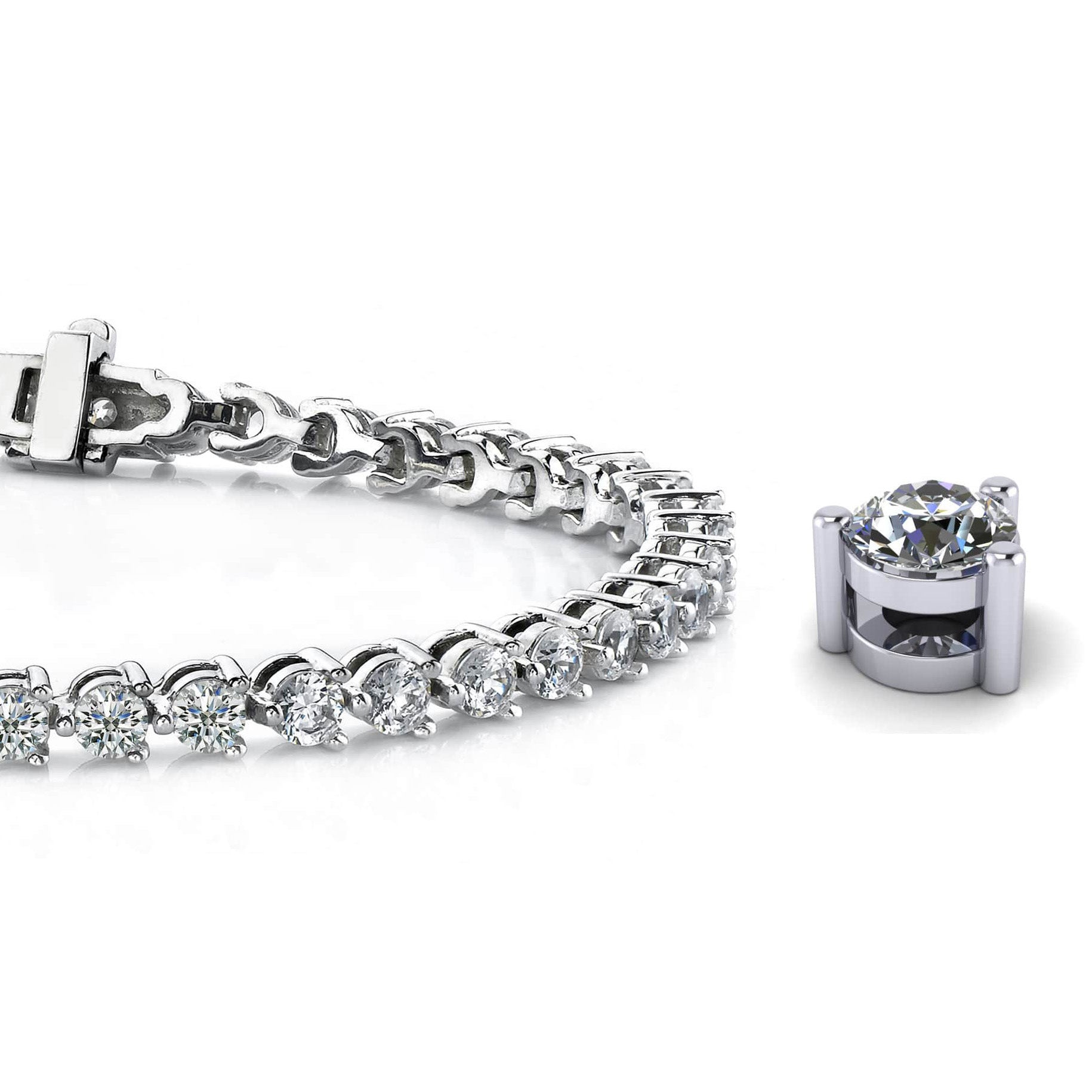 Timeless Three Prong Tennis Bracelet