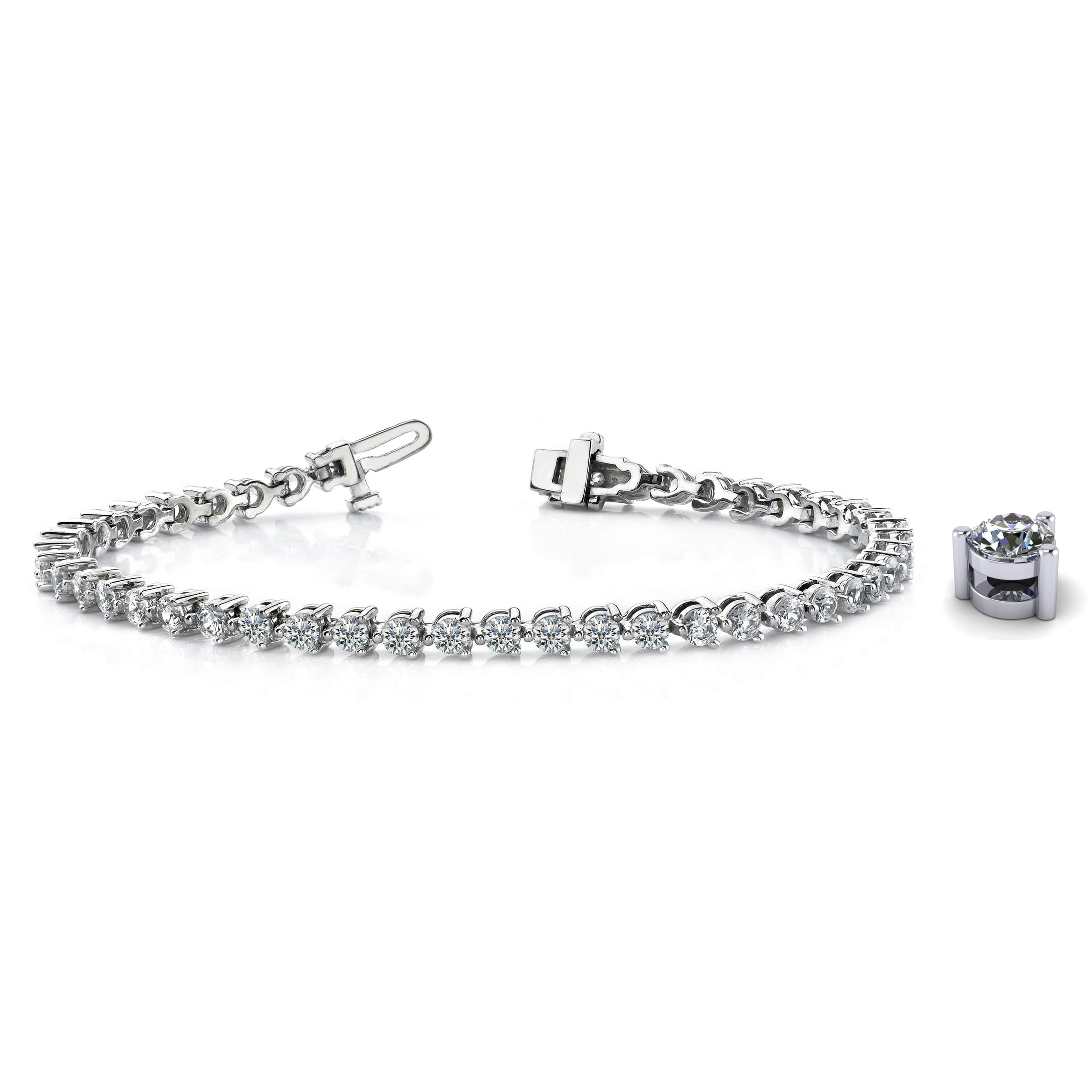 Timeless Three Prong Tennis Bracelet