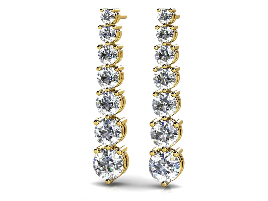 Prong Set Diamond Cascade Earrings