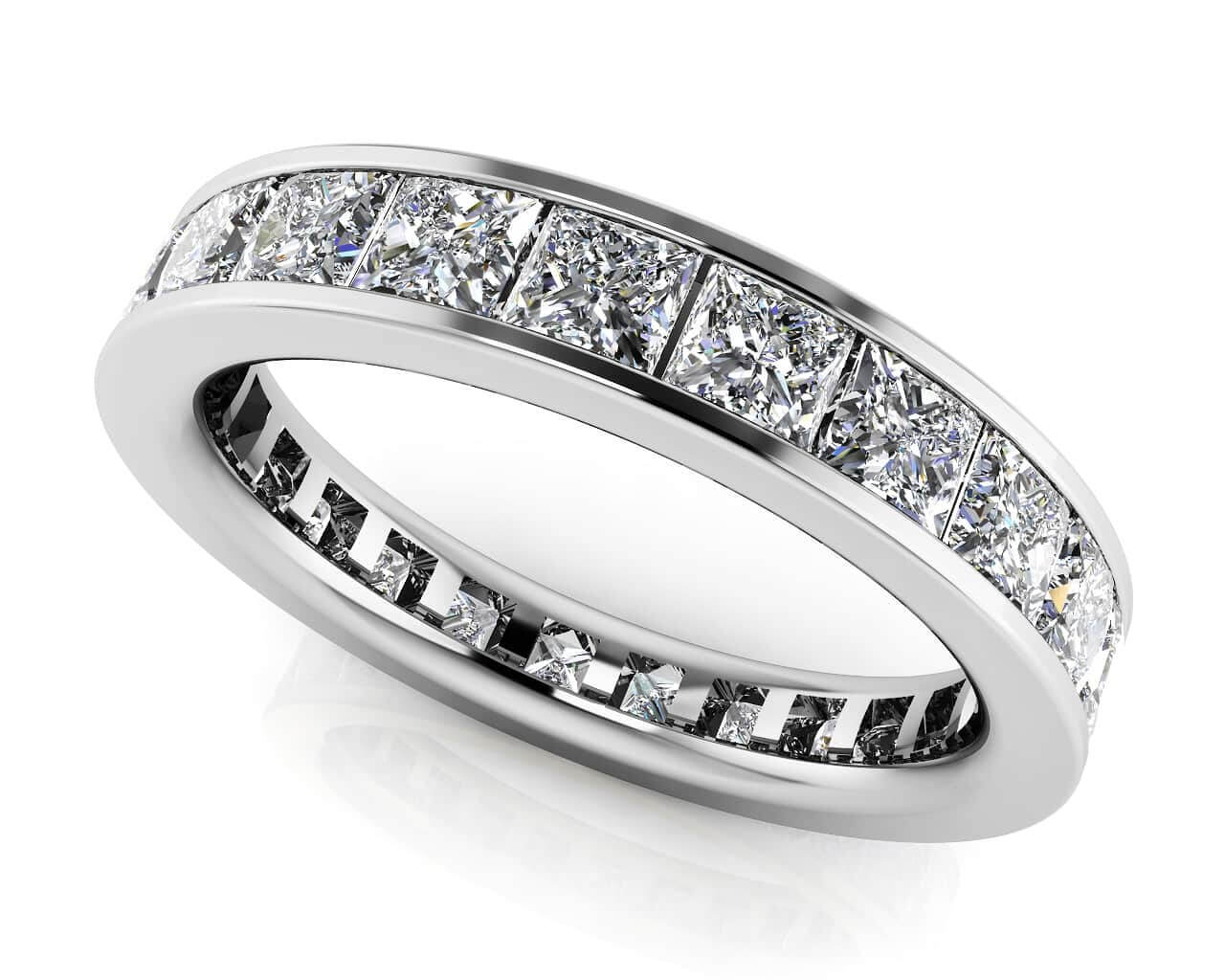 Channel Set Princess Diamond Eternity Band