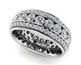 Load image into Gallery viewer, Three Row Round Diamond Eternity Band
