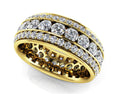 Load image into Gallery viewer, Three Row Round Diamond Eternity Band
