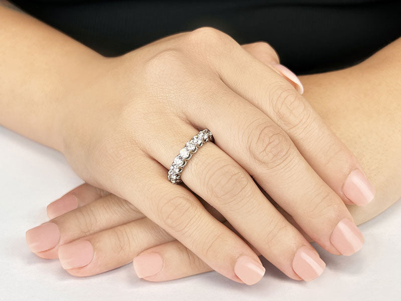 Unique Shared Prong Diamond Eternity Ring