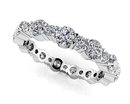 Alternating Diamond Eternity Ring In