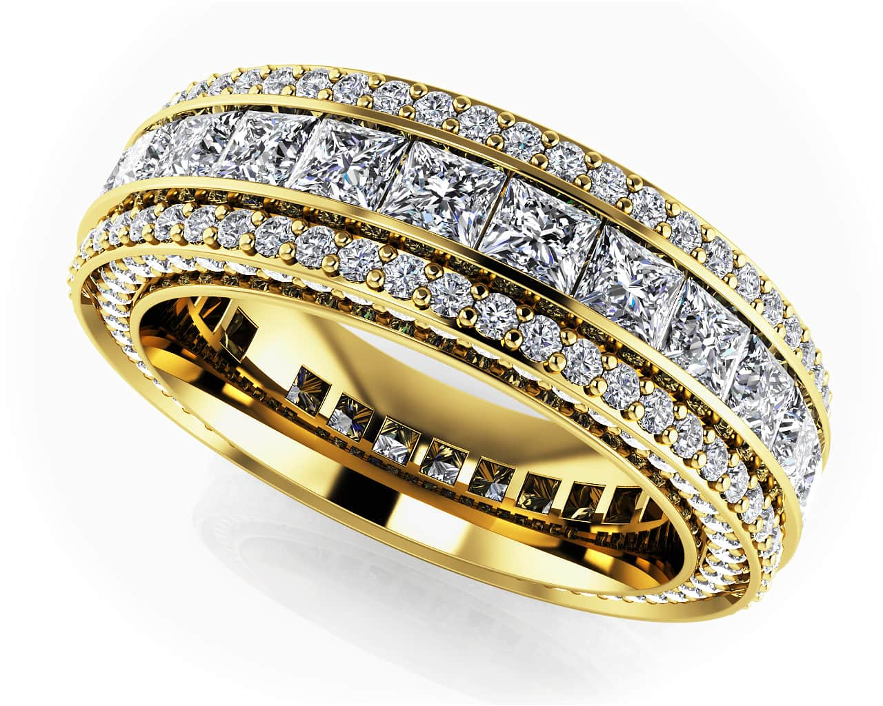 Regal Princess And Round Cut Diamond Eternity Ring