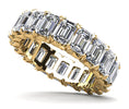 Load image into Gallery viewer, Emerald Cut Crown Diamond Eternity Ring
