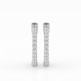 Load image into Gallery viewer, Lab Grown Diamond Hoop Earrings in 14k White Gold
