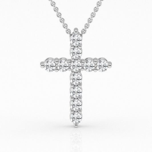 Lab Grown Cross Pendant Necklace