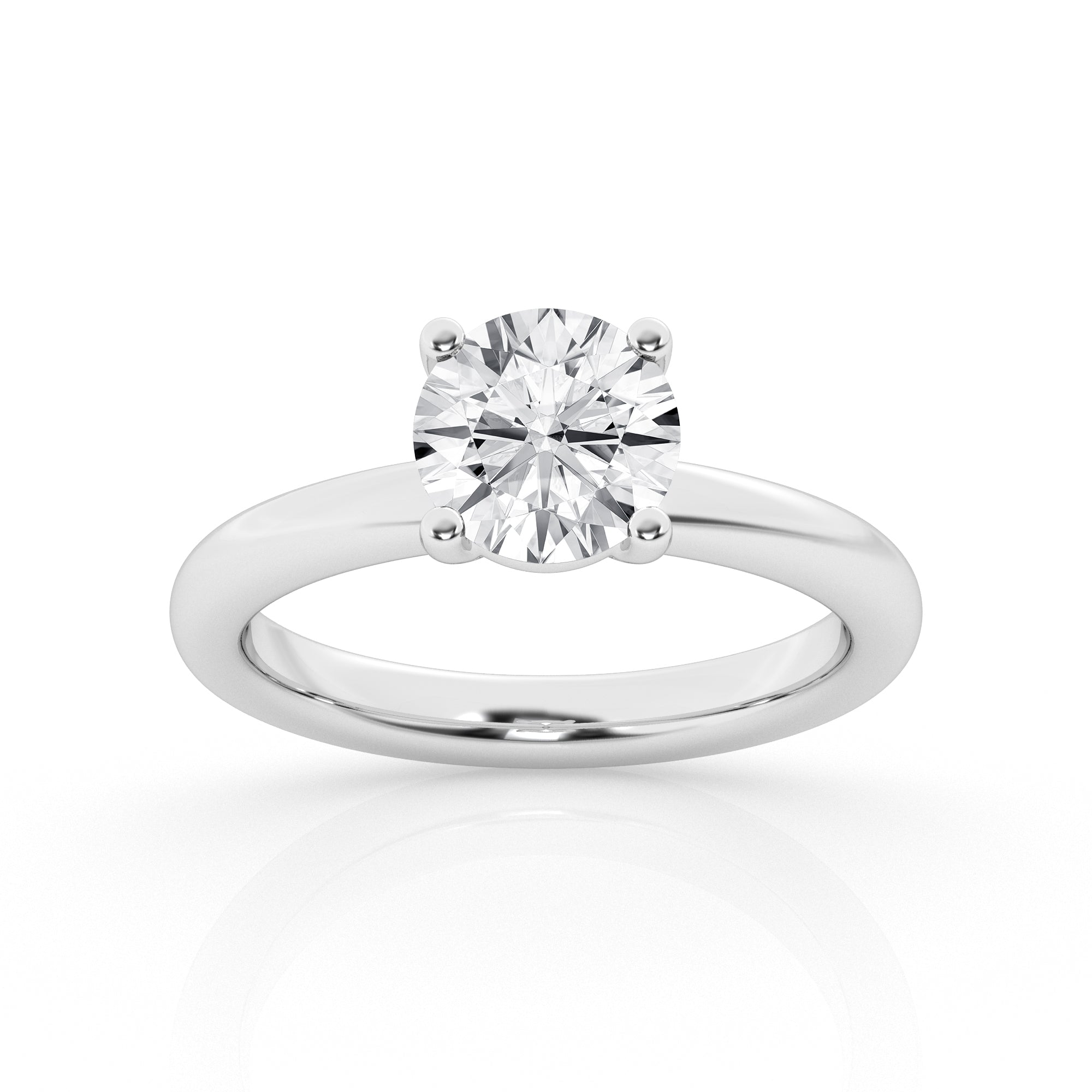 Lab Grown Round Cut Solitaire Ring