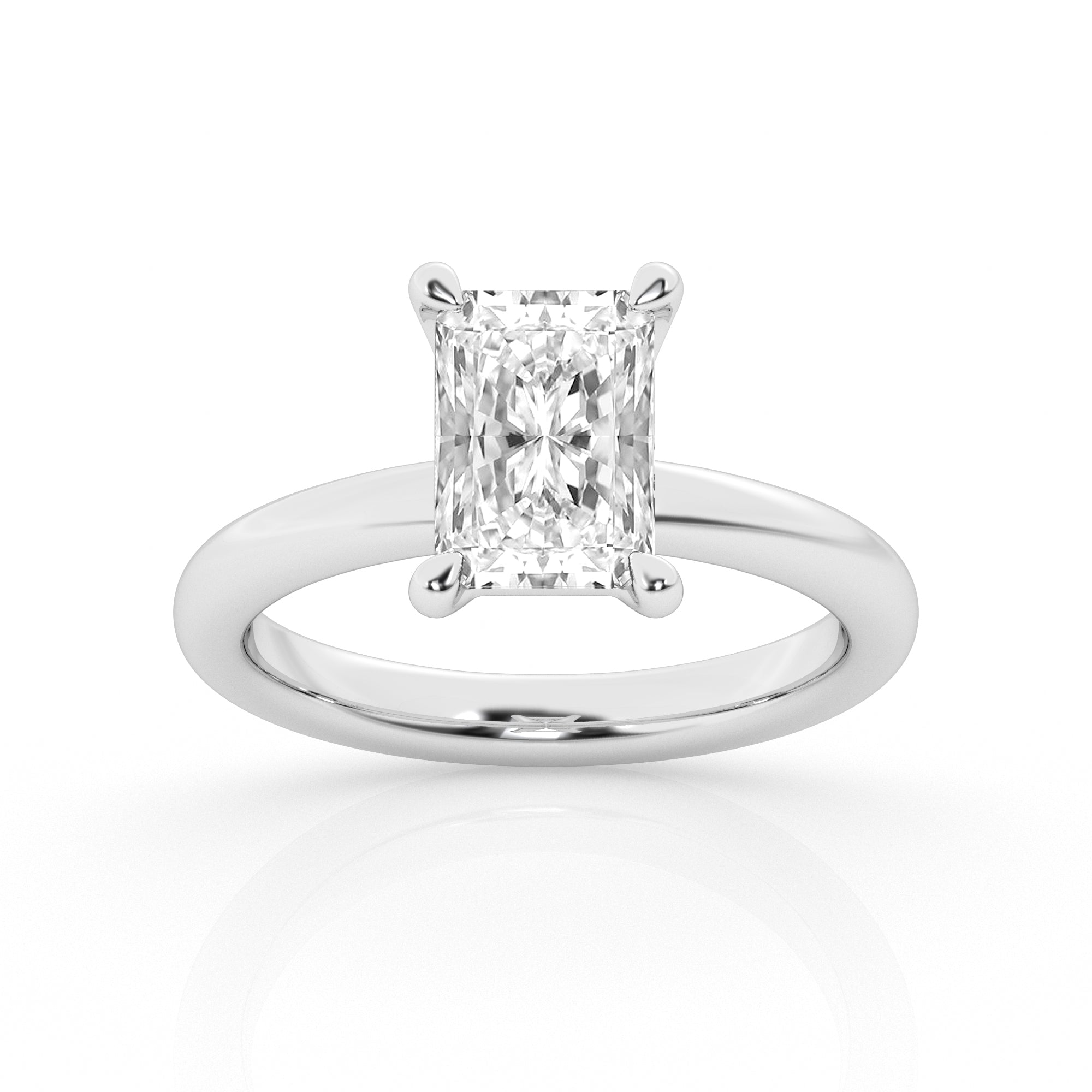 Lab Grown Radiant Cut Solitaire Ring