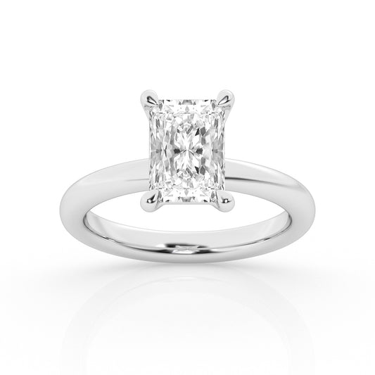 Lab Grown Radiant Cut Solitaire Ring
