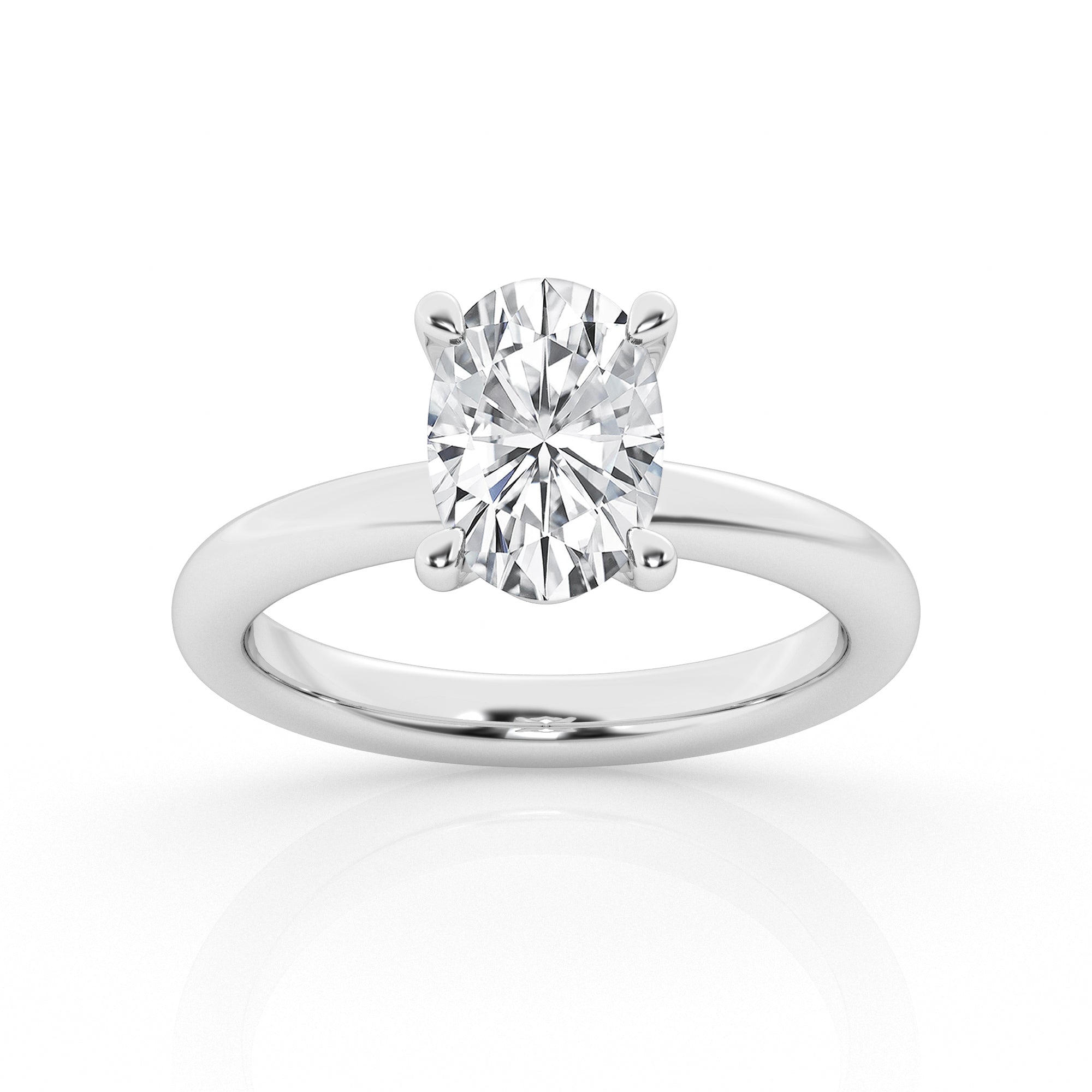 Lab Grown Oval Cut Solitaire Ring