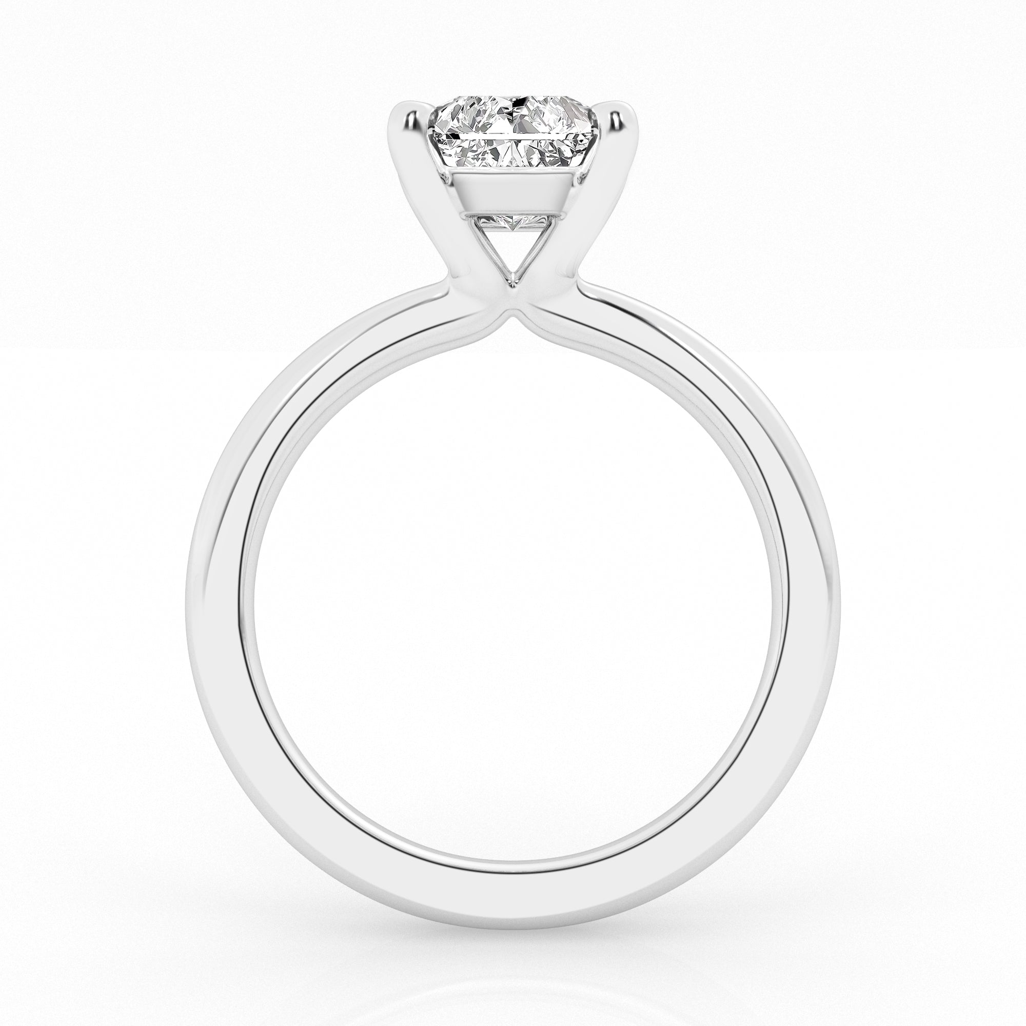 Lab Grown Radiant Cut Solitaire Ring