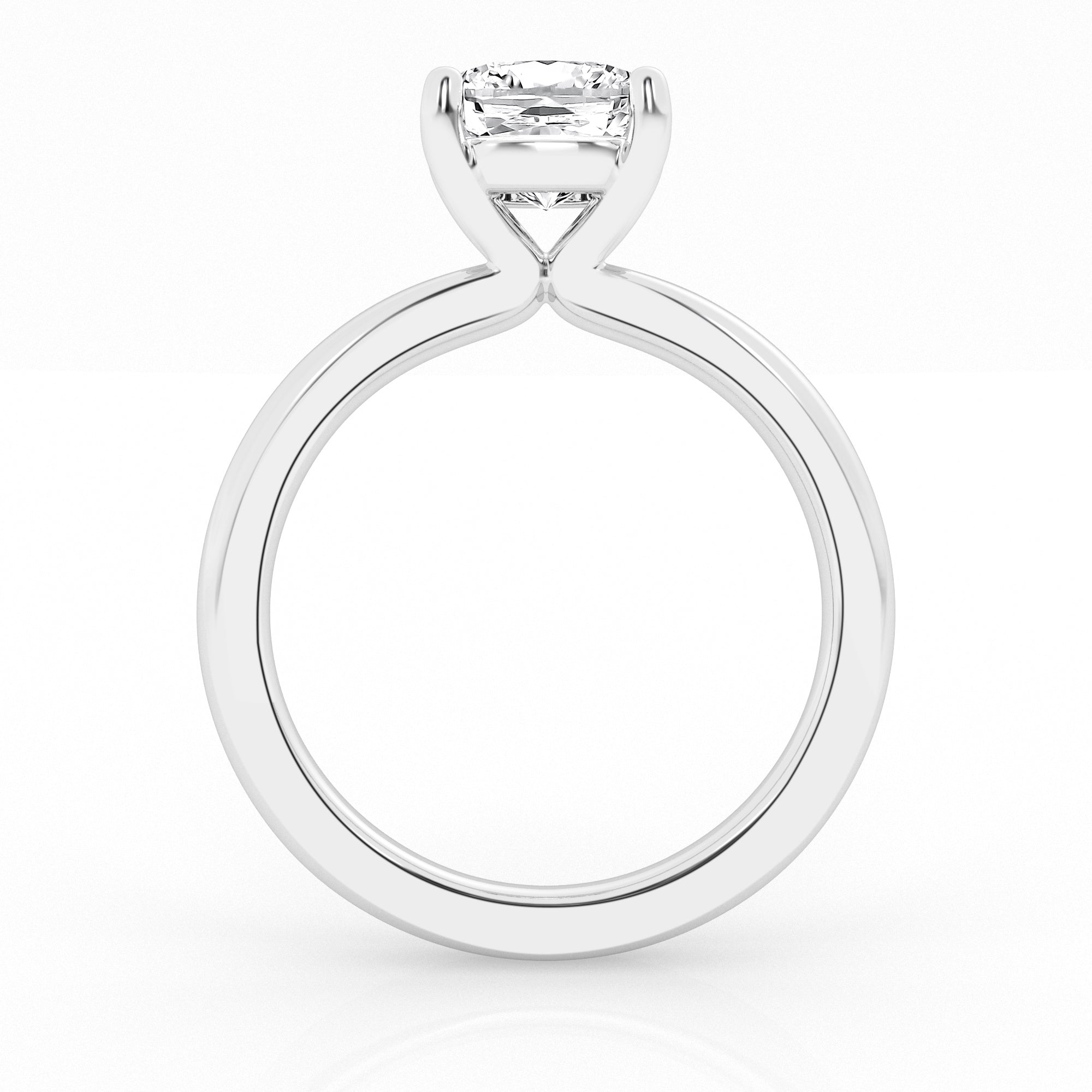 Lab Grown Cushion Cut Solitaire Ring