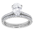 Load image into Gallery viewer, Lab Grown Pear Cut Hidden Halo Bridal Ring
