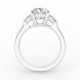 Load image into Gallery viewer, Lab Grown 3 stone Ring Center Radiant Cut with Trapezoids
