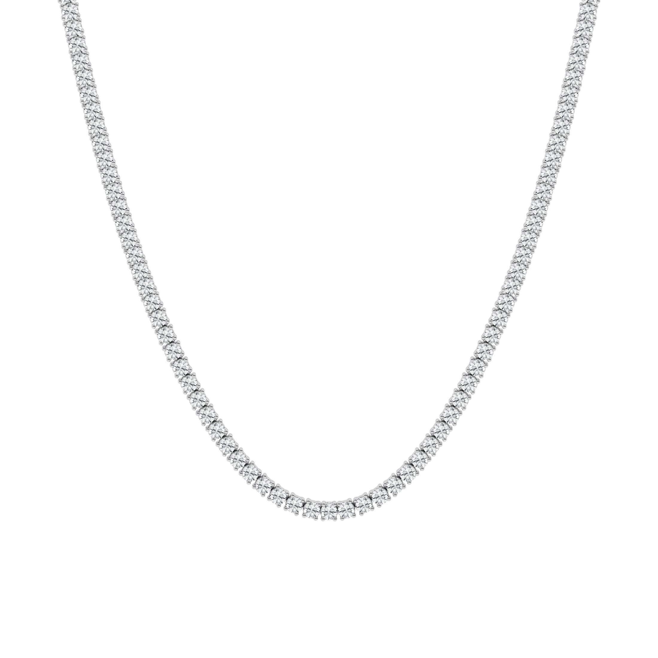 Lab Grown Diamond Tennis Necklace in 14k White Gold