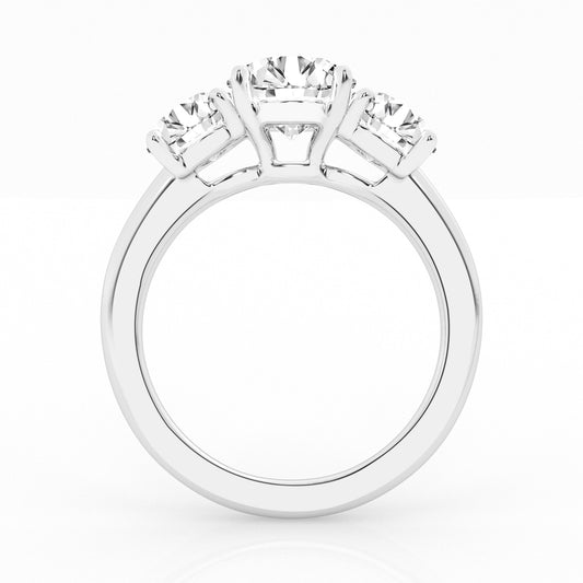 Lab Grown Three-Stone Round Cut Ring (3 ct. tw.)