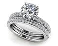 Load image into Gallery viewer, Dazzling Four Row Diamond Engagement Ring Set
