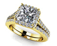 Load image into Gallery viewer, Sweet Romance Princess Cut Diamond Bridal Set
