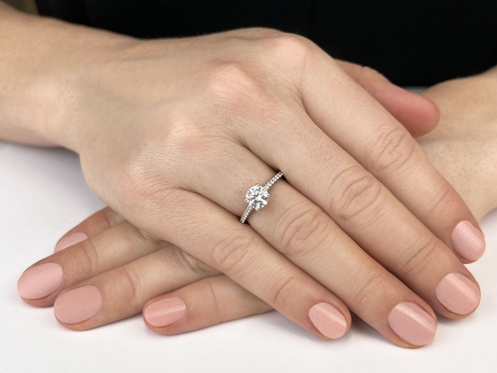 Modern Round Diamond Engagement Ring