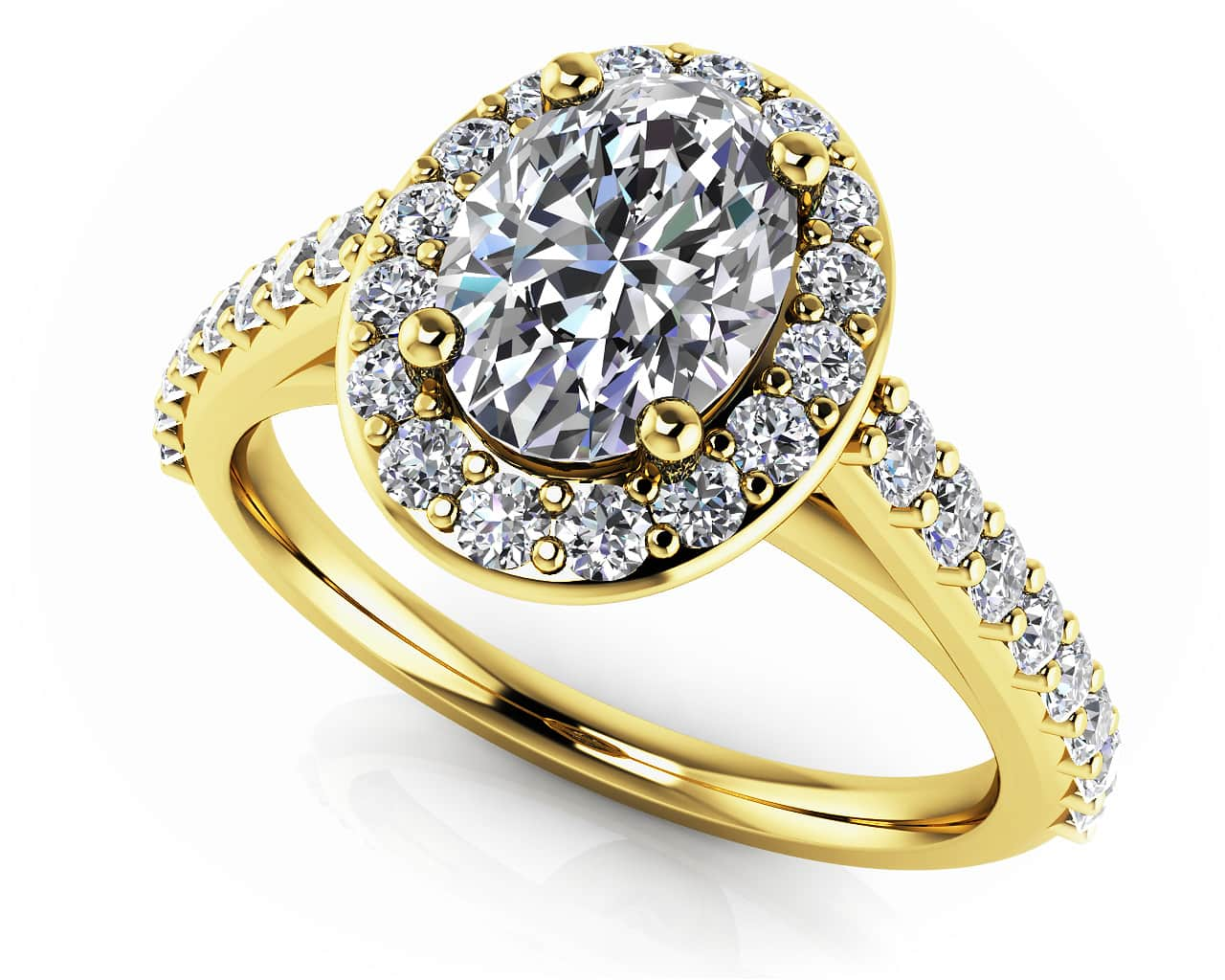 Forever Love Oval Diamond And Halo Ring