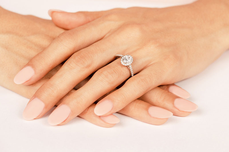 Forever Love Oval Diamond And Halo Ring