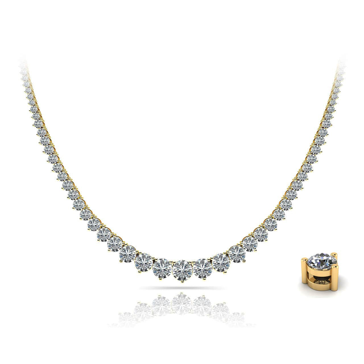 Graduated Red Carpet Diamond Necklace