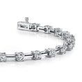 Load image into Gallery viewer, Classic Solid Rectangle Link Diamond Bracelet
