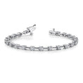 Load image into Gallery viewer, Classic Solid Rectangle Link Diamond Bracelet
