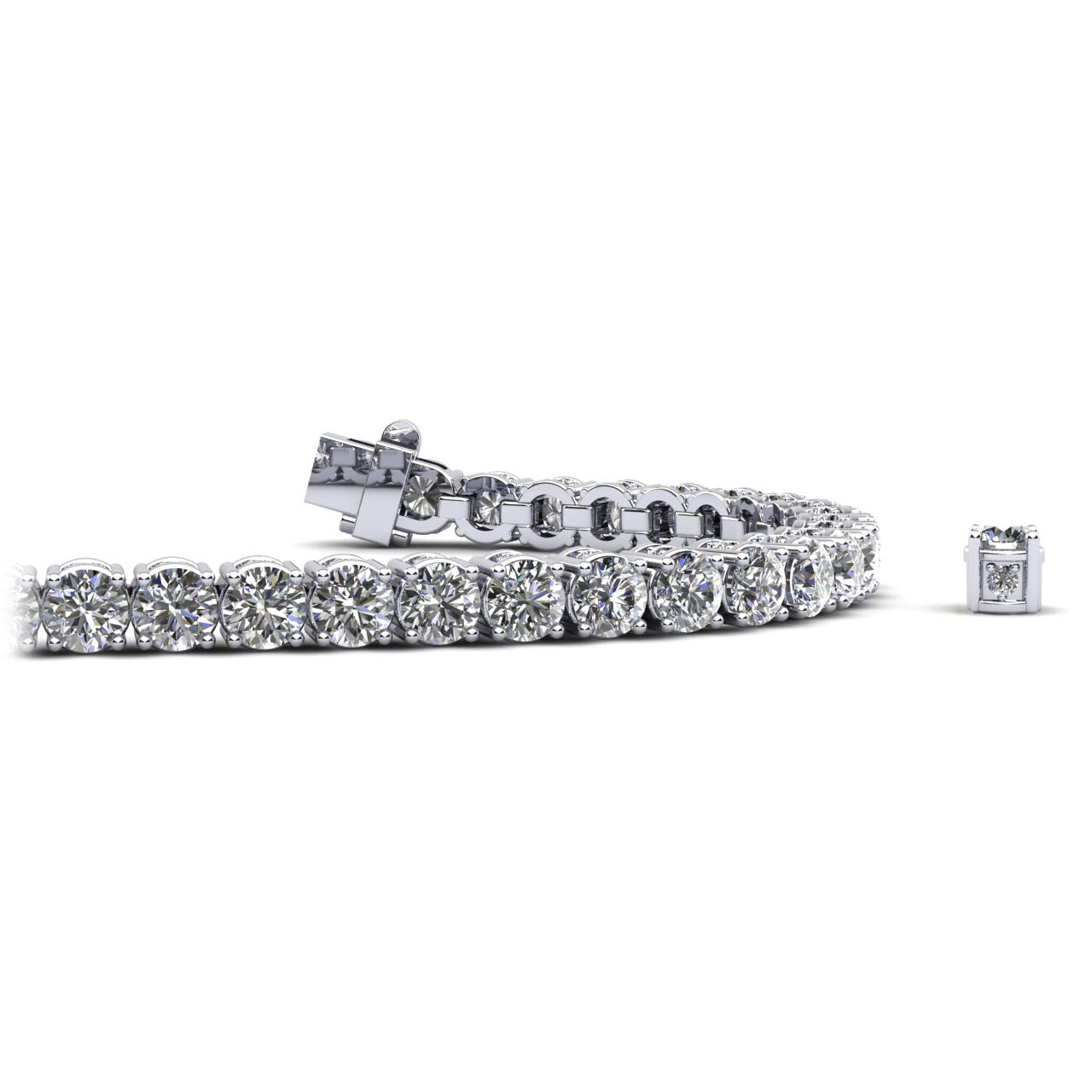 Ultimate Tennis Bracelet With Side Stones