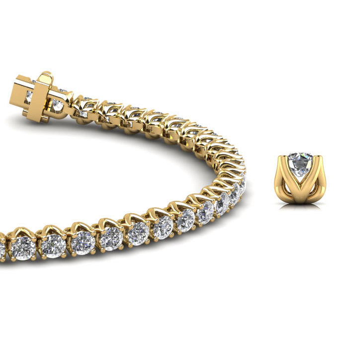 Fiery Flame Diamond Tennis Bracelet