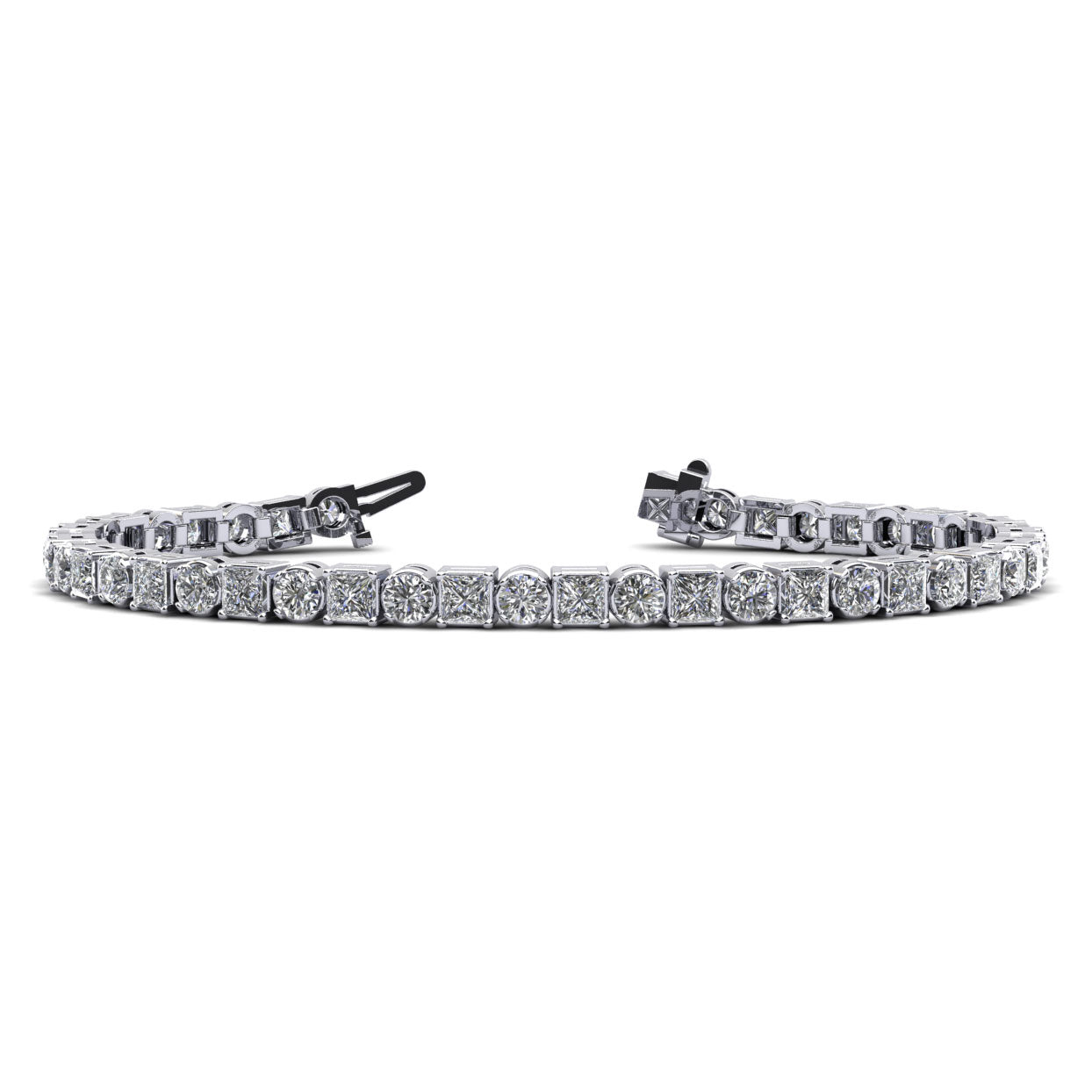 Princess Charm Diamond Tennis Bracelet