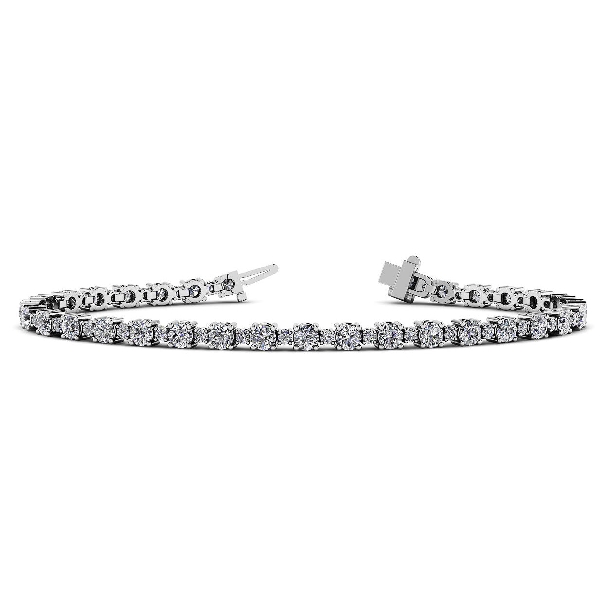 Alternating Diamond Tennis Bracelet