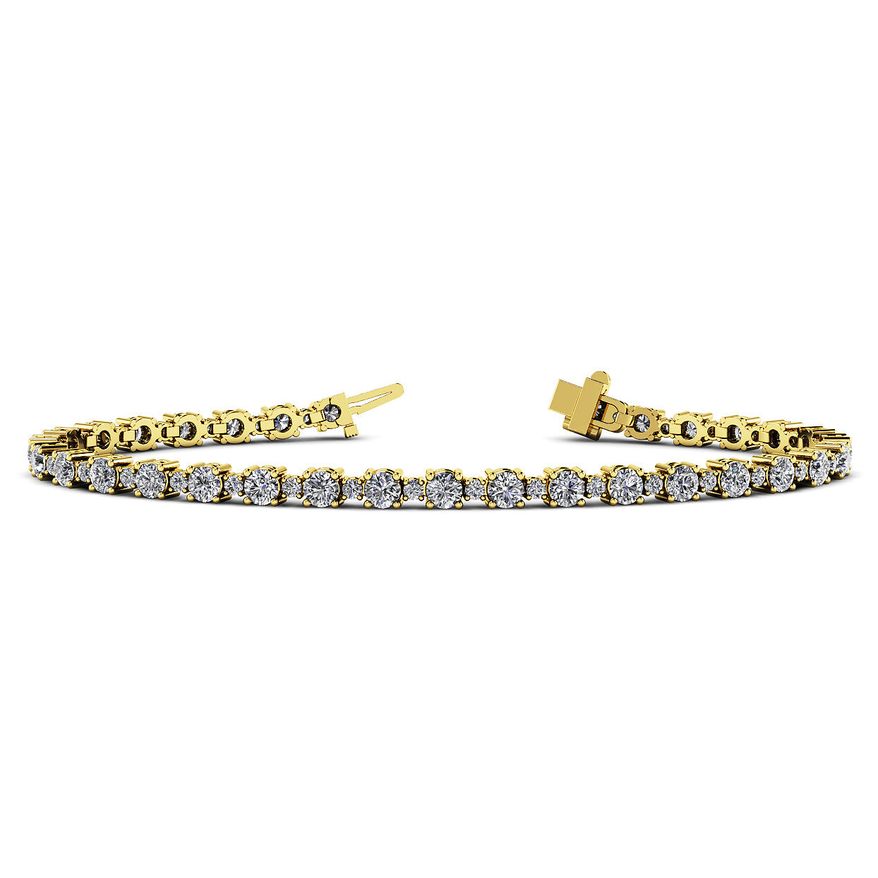 Alternating Diamond Tennis Bracelet