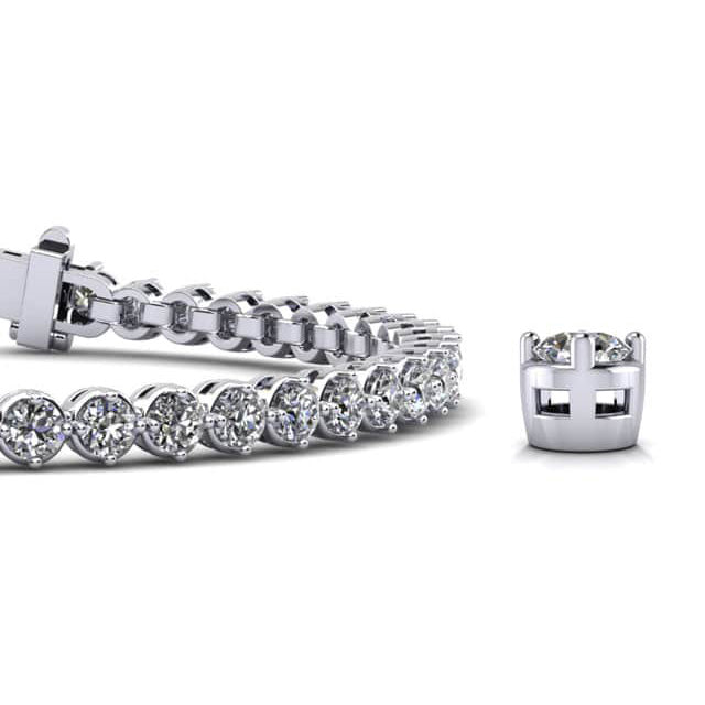 Dazzling Four Prong Diamond Tennis Bracelet